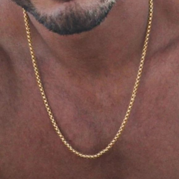 Other - New Mens 23.6'' Gold Rope Rolo Chain Necklace